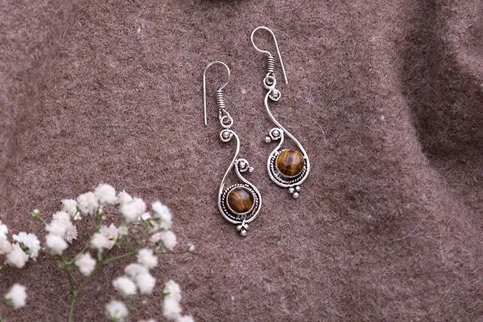 Tiger Eye Earring Tiger Eye Earring